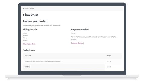 WooCommerce Review Order before Payment plugin.